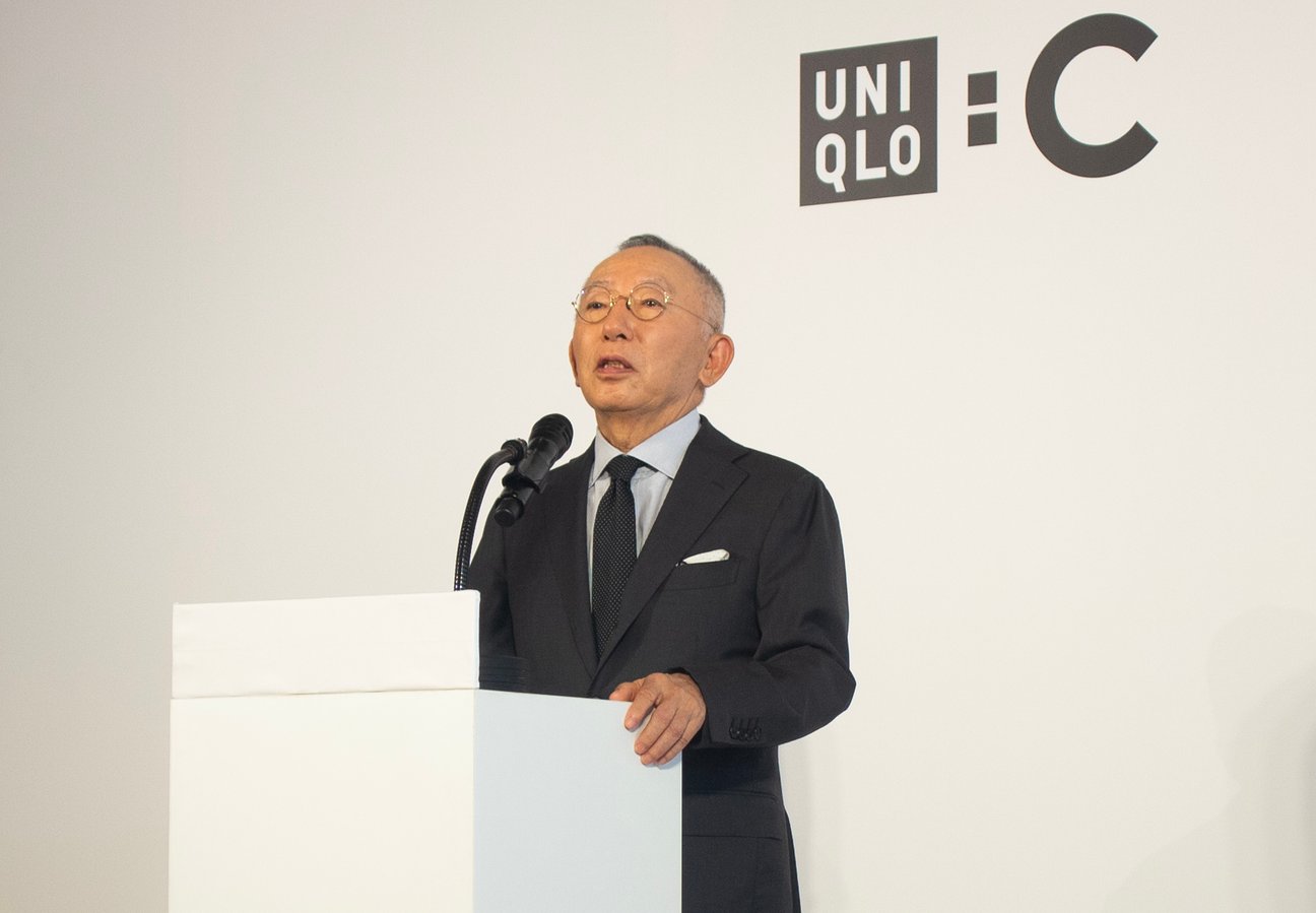 「ユニクロ : シー」ローンチ記者発表会が開催、柳井正会長とクレア?ワイト?ケラーが登場