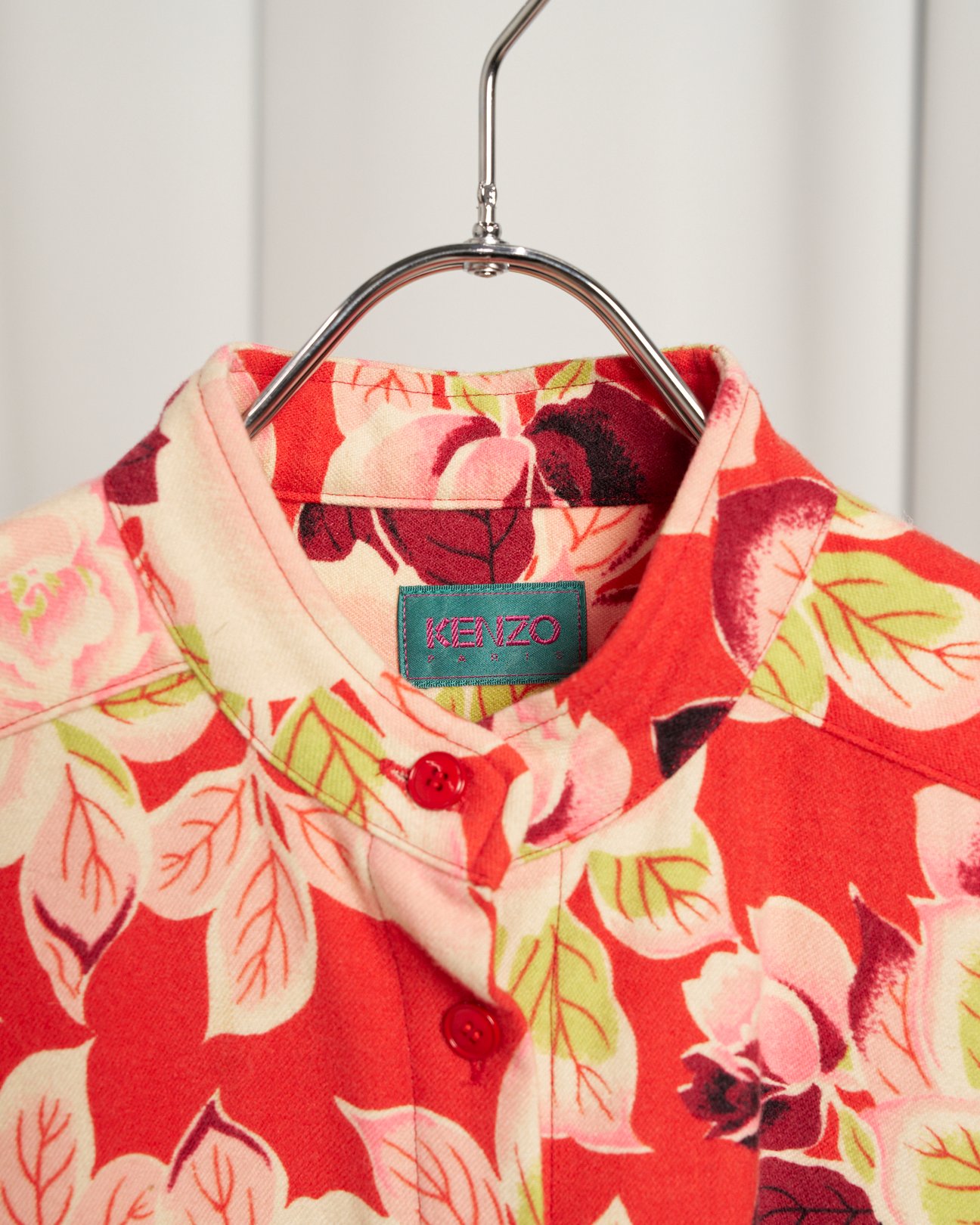KENZO PARIS 1980's 花柄ドルマンスリーブロングシャツ