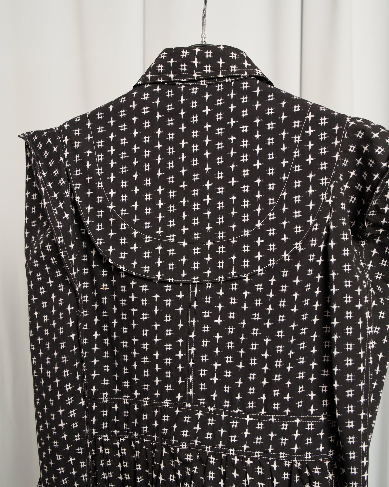 KENZO PARIS 1972ss 絣プリント立体ワンピース