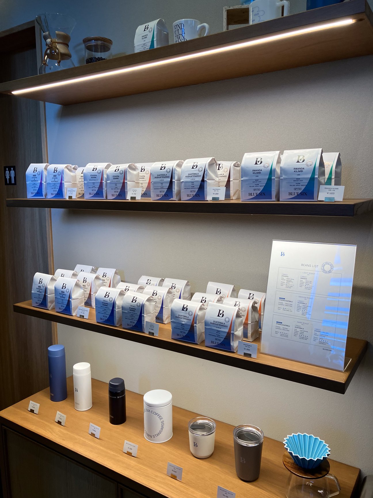 BLUE SIX COFFEE店内の様子