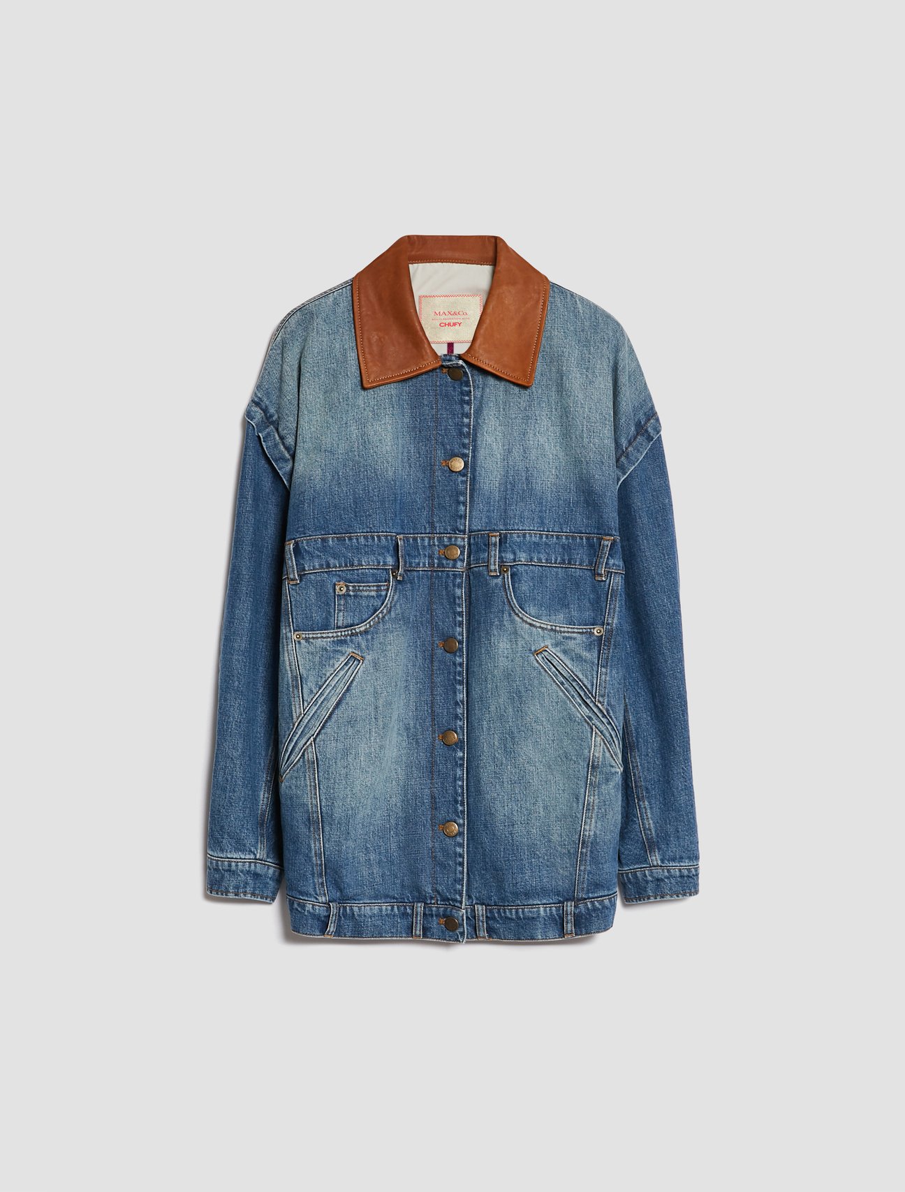 「メリダ」レザーディテール デニムジャケット 10万5600円