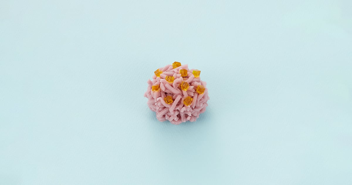 季節の生菓子 きんとん製『紫夜』(むらさきよ)