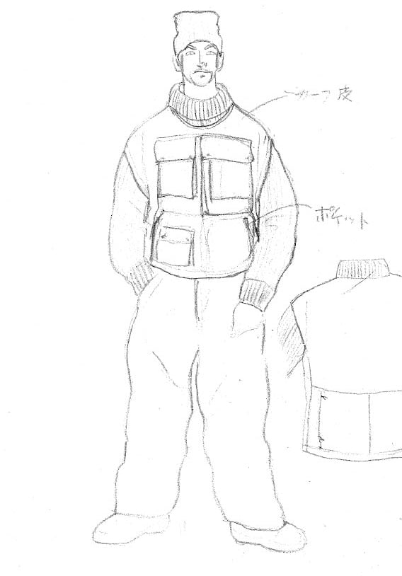 菊池武夫直筆デザイン画