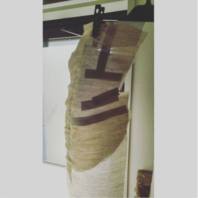 信國太志が独自の方法で3重に重ねて立体化した芯地