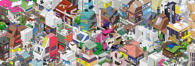 ルイ・ヴィトンが依頼 eBoyがピクセル化した東京の