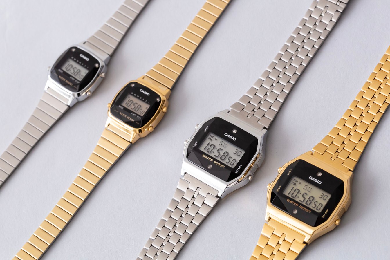 こ*ん様 チープカシオ　ダイヤモンド　ダイアモンド　シルバー CASIO カシオ チープカシオ A159W 天然ダイヤモンド シルバー - メルカリ