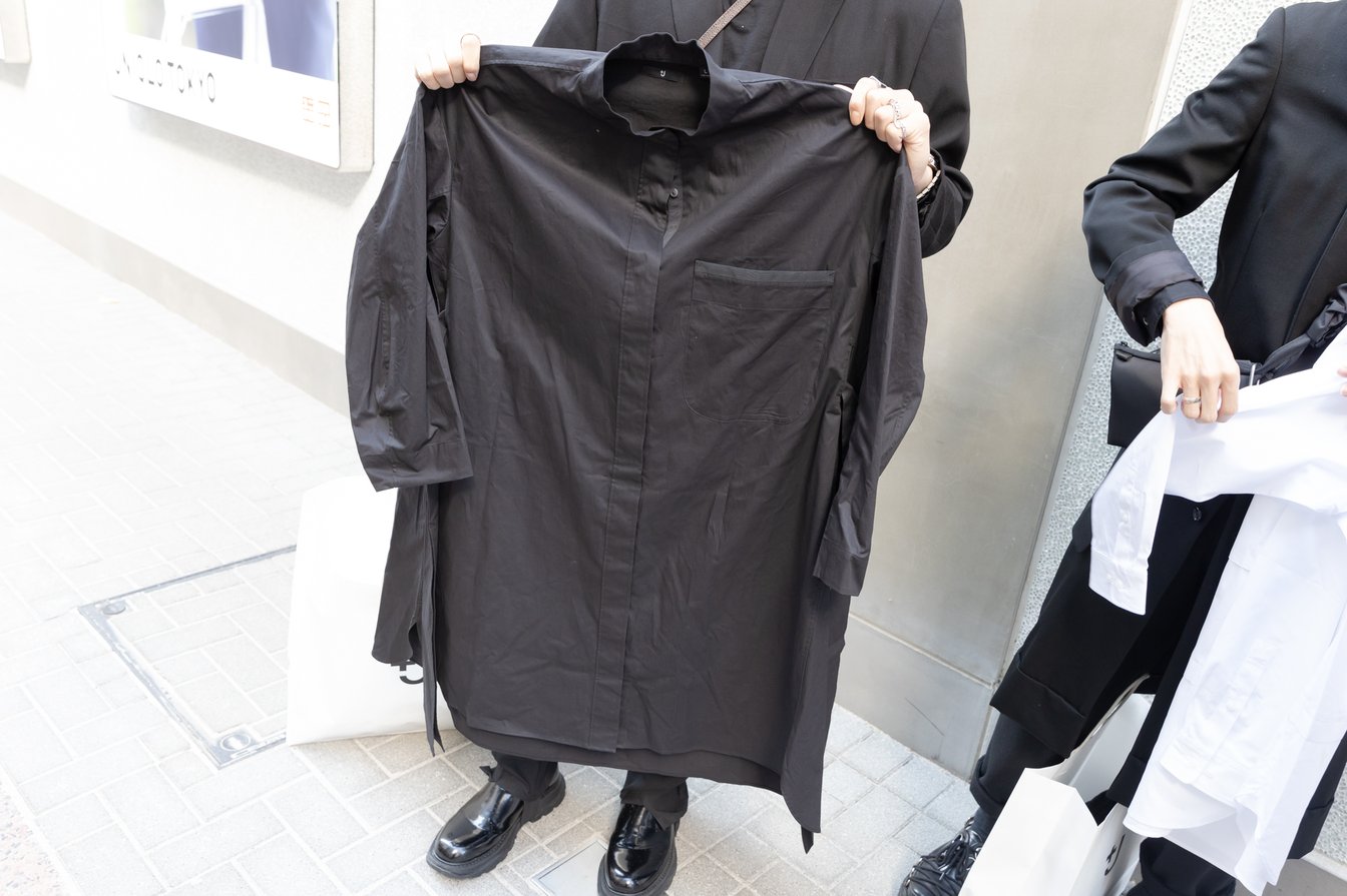 +J シャツワンピース