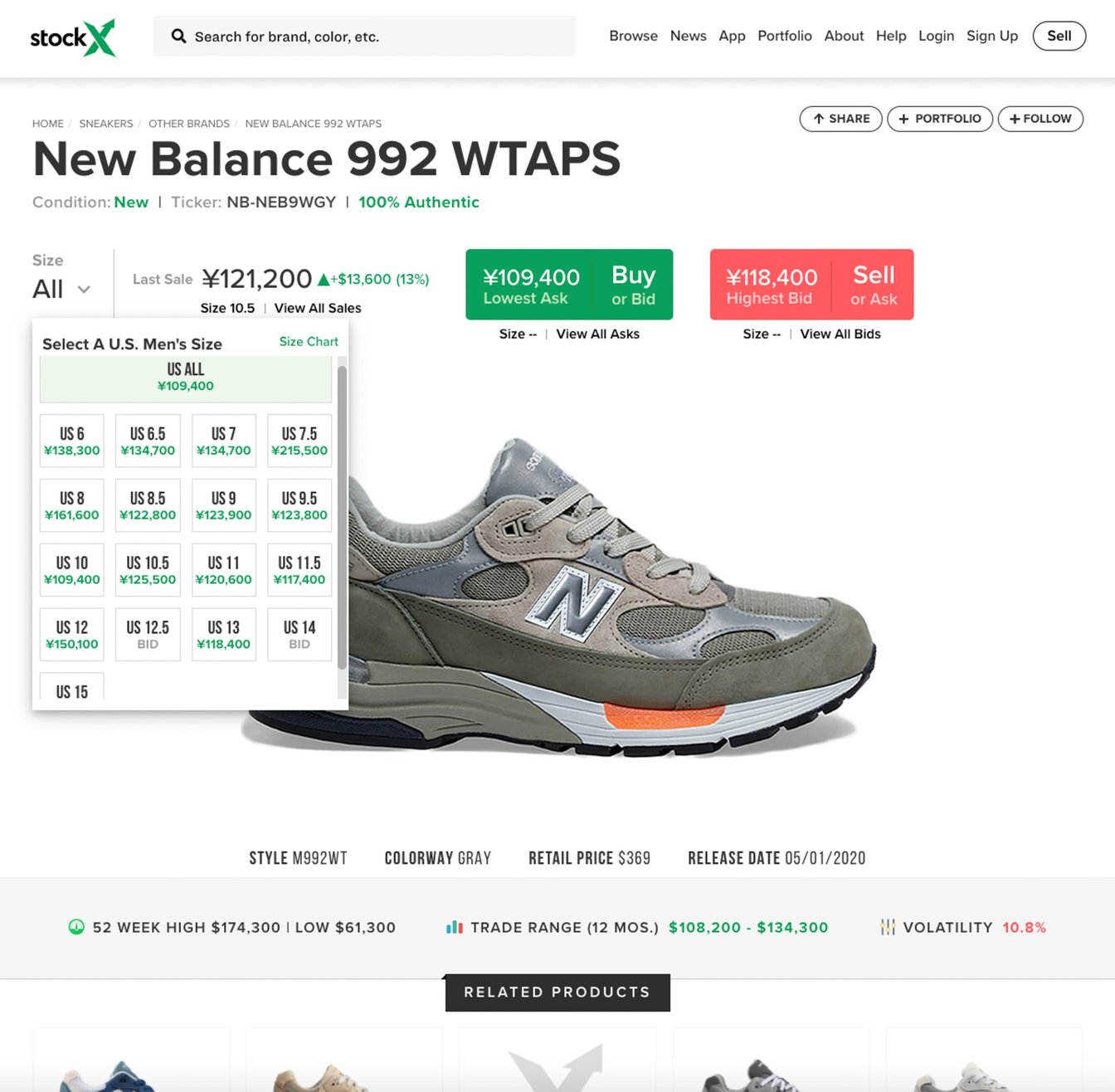 ニューバランス WTAPS