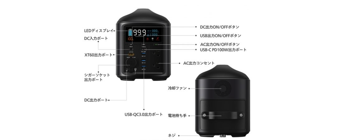 ポータブル電源「S600W」