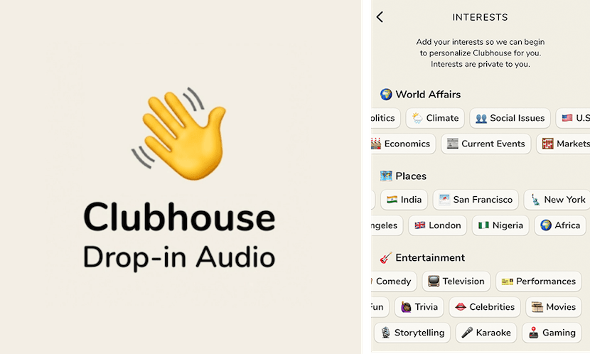 おなじみの絵文字が使われたClubhouse