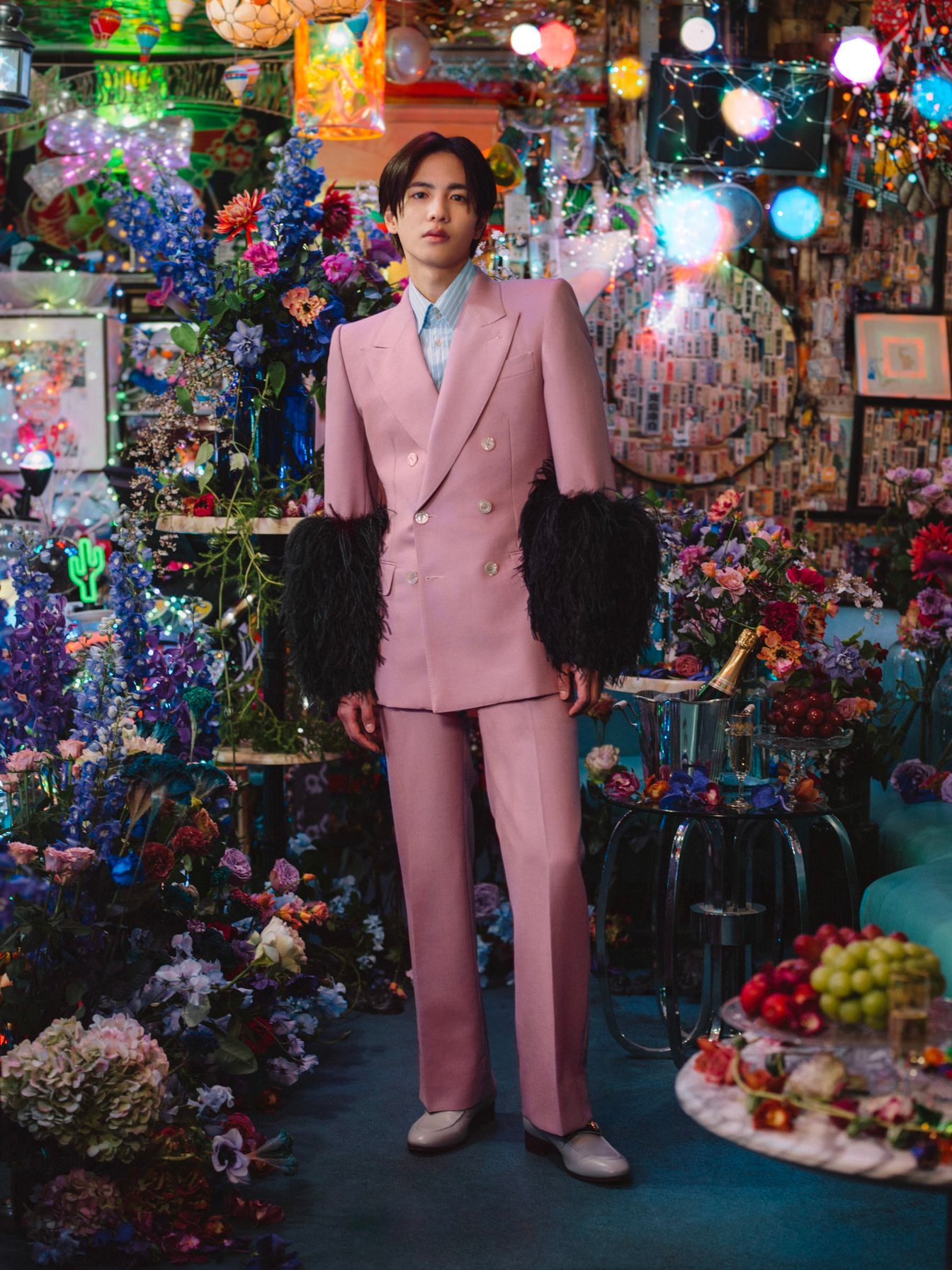 志尊淳 着用 GUCCI インターロッキング フラワー ネックレス ターコイズ 志尊淳 着用 GUCCI インターロッキング フラワー ネックレス ターコイズ