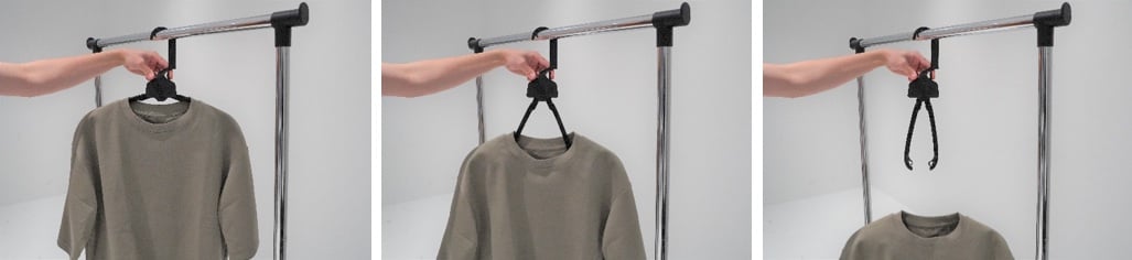 東田ドライが公開したワンタッチハンガー