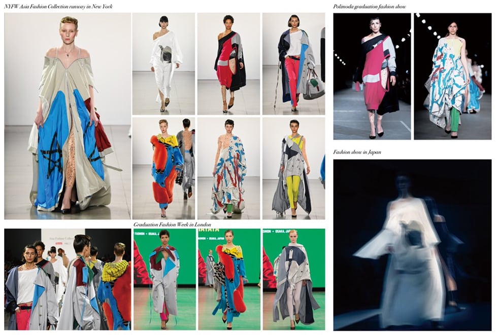 カラフルなワンピースを纏った女性