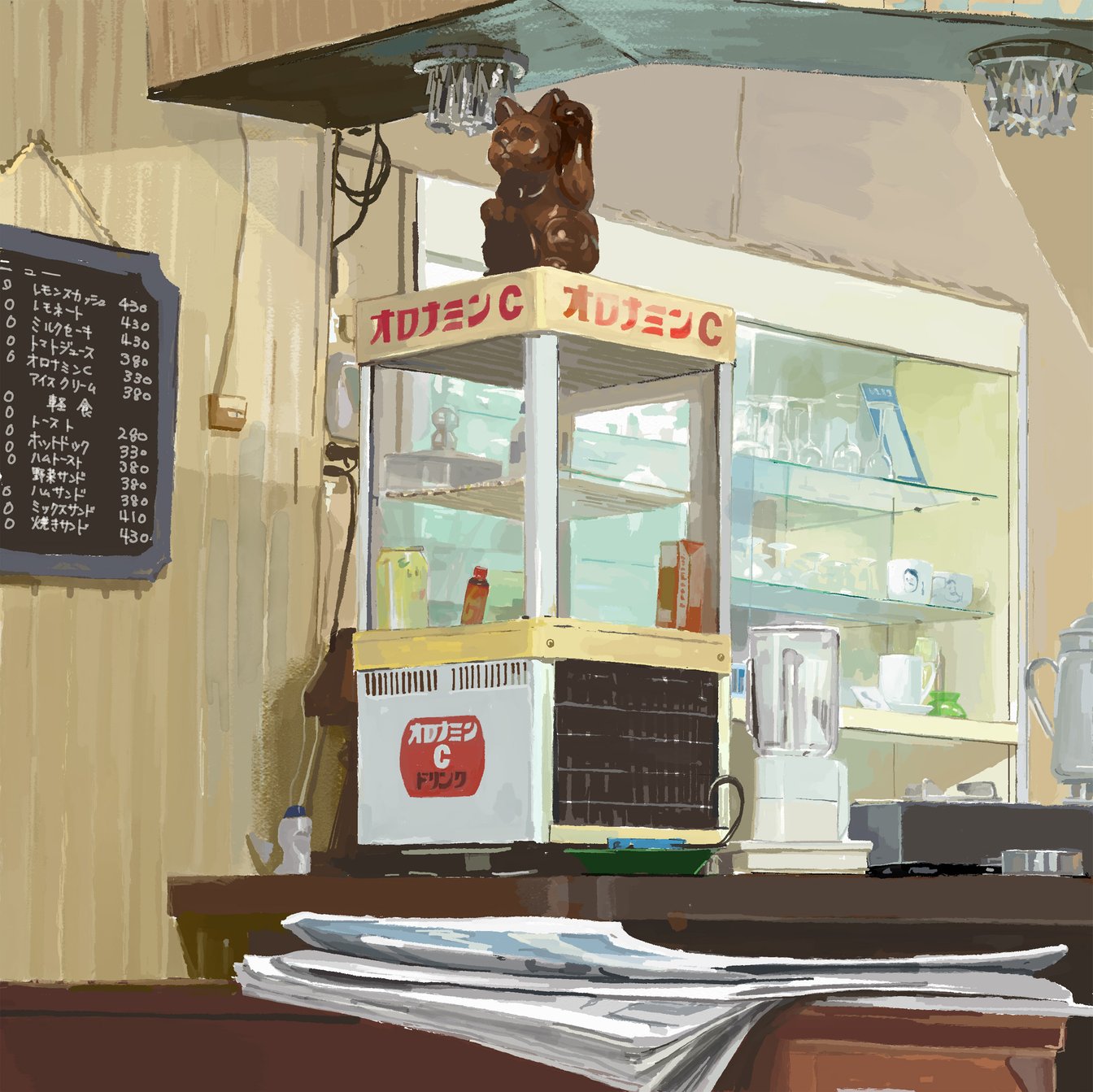 住吉の喫茶店みどりやの内観