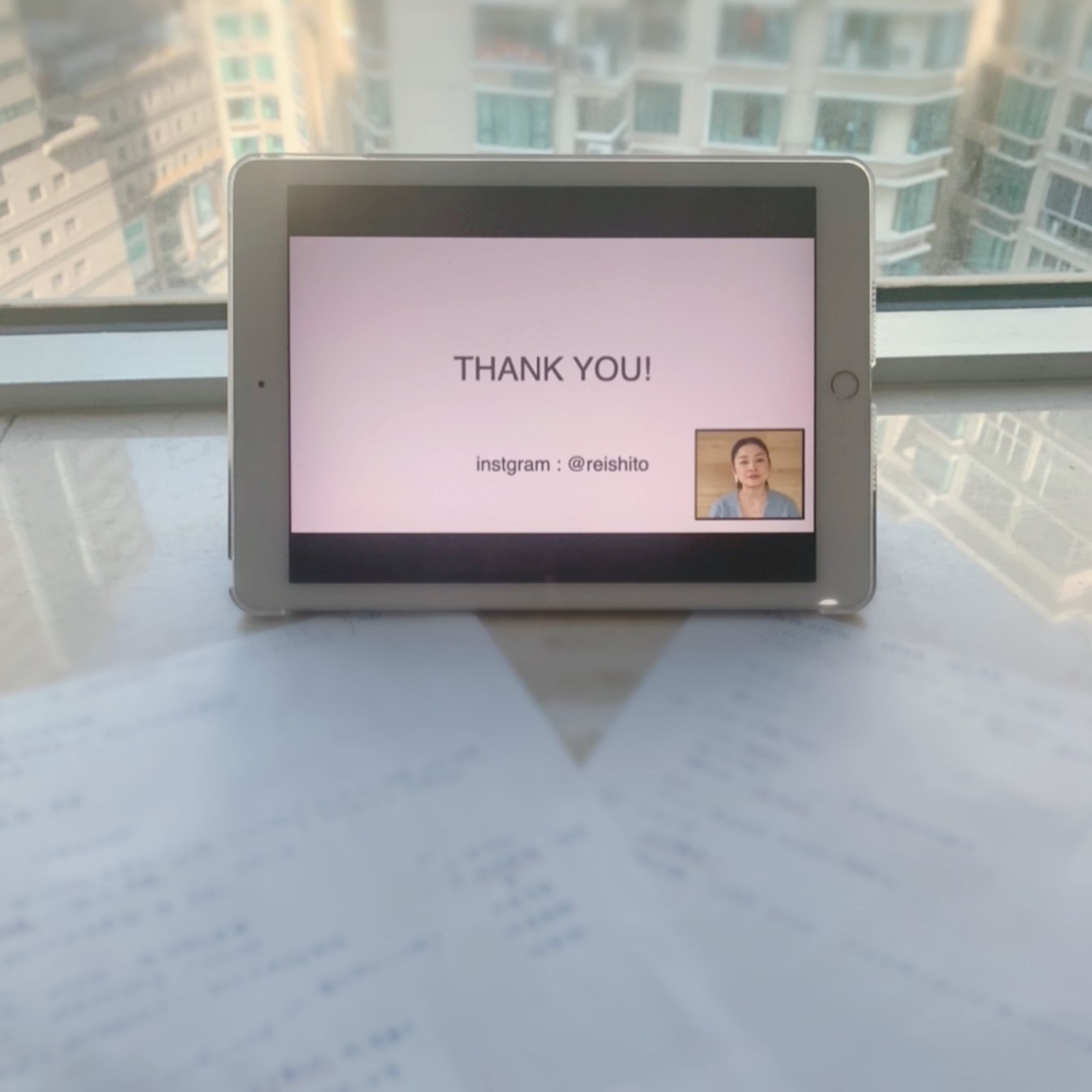 シトウレイさんのセミナーをタブレットで視聴