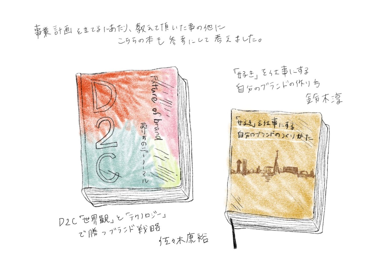 2冊の本のイラスト