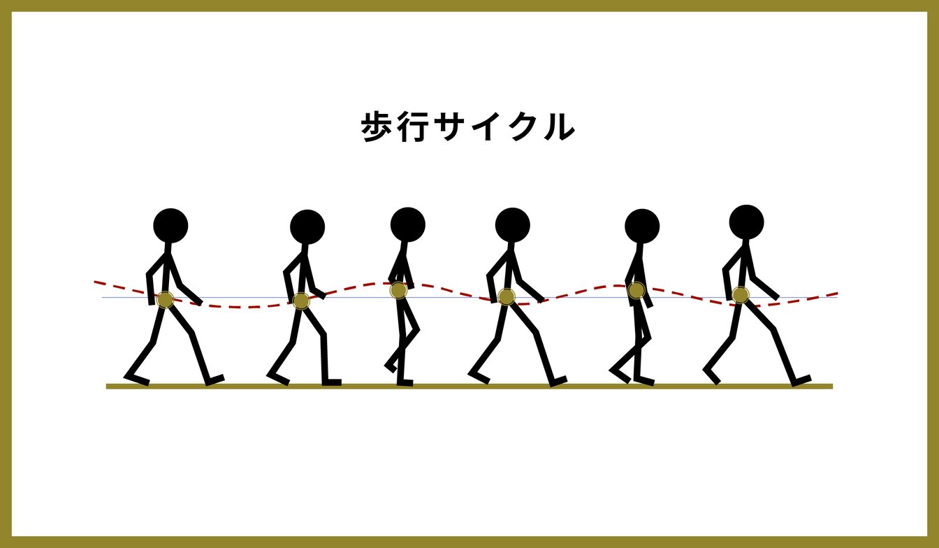 歩行サイクルを描いた図