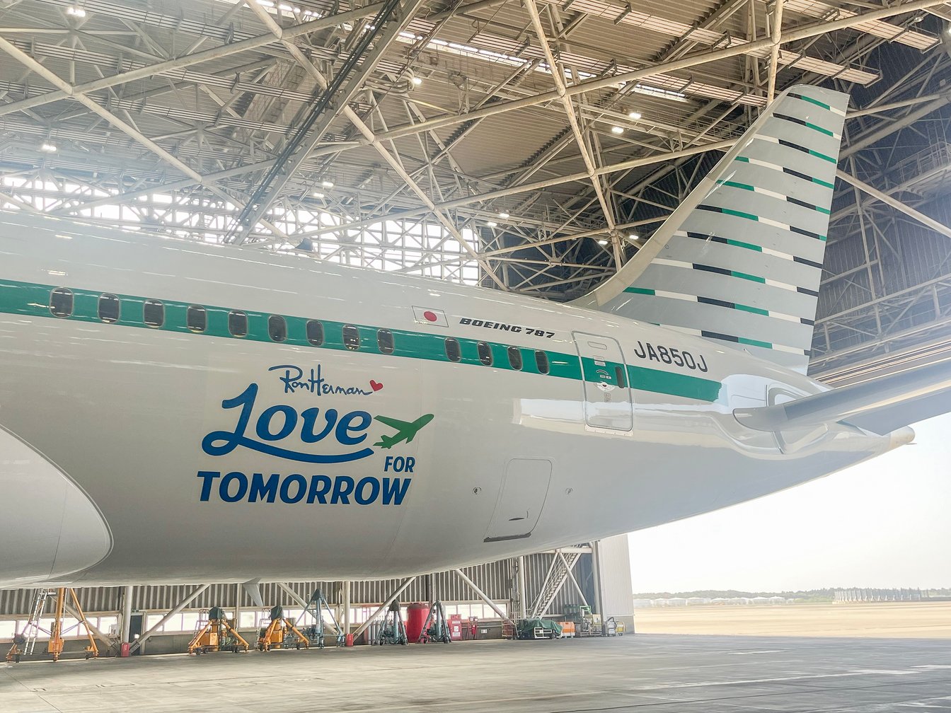 ロンハーマン × ZIPAIR 特別塗装機の機体