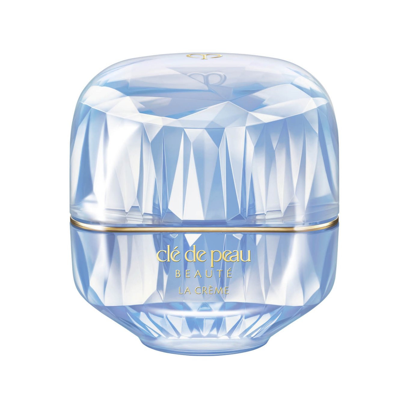 ブリリアントカットのようなデザインのクリームジャー