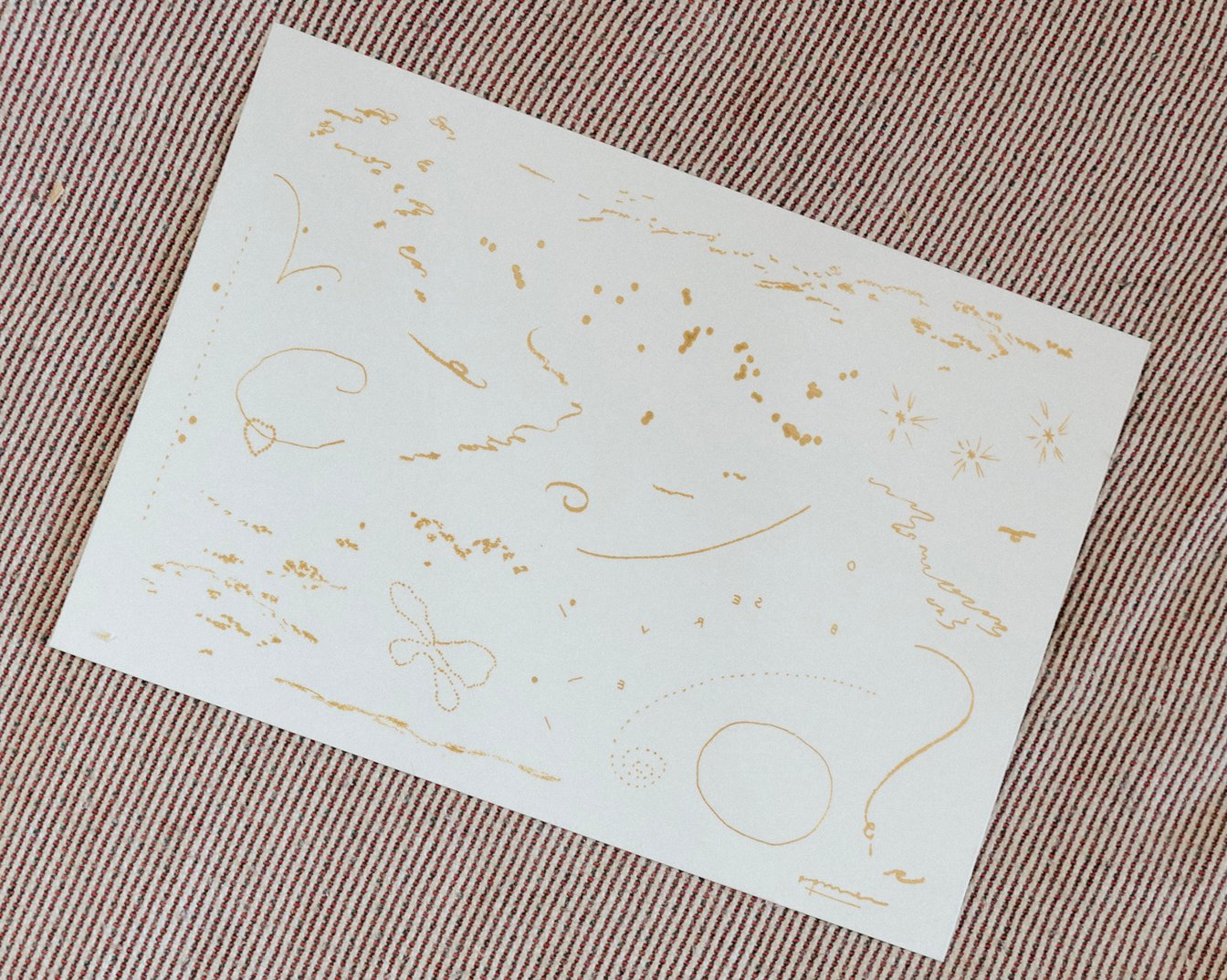 ゴールドのタトゥーシール