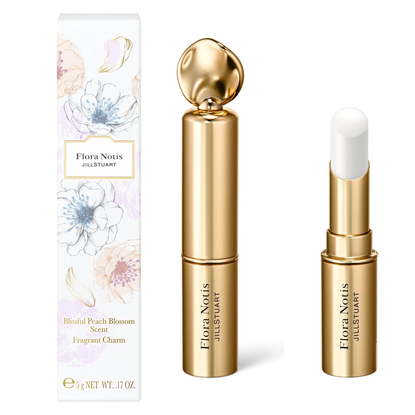 金色のリップスティック型の練り香水