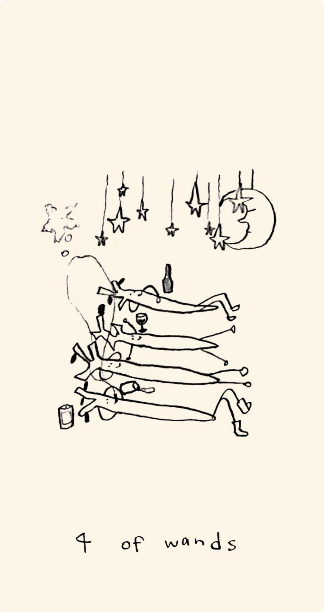 ワンドの4のカード