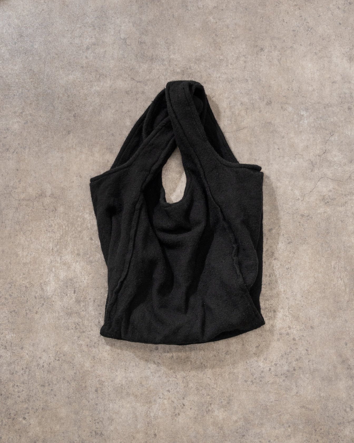 ブラック コム デ ギャルソン ウール ナイロン ツイード バッグ