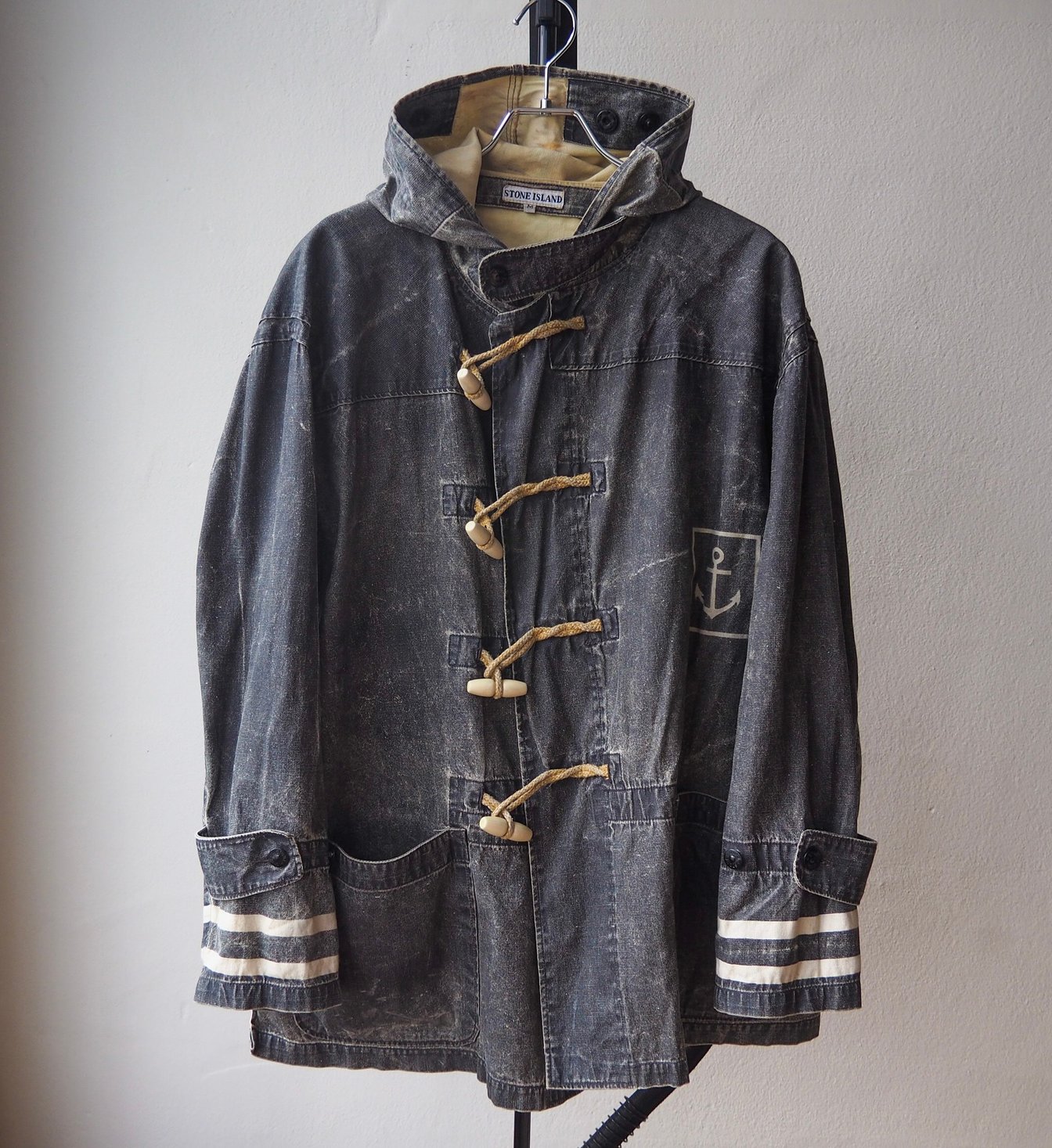 1987 S/S STONE ISLAND "MARINA" Sailcloth Hooded Jacket