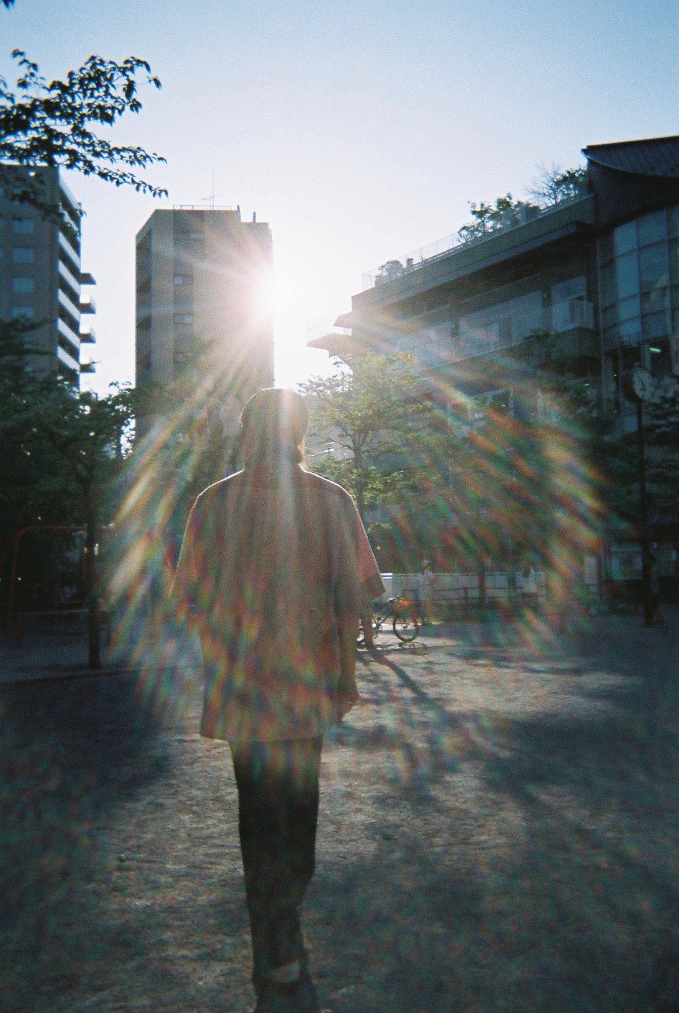 光の中に佇む佐々木莉佳子の後ろ姿