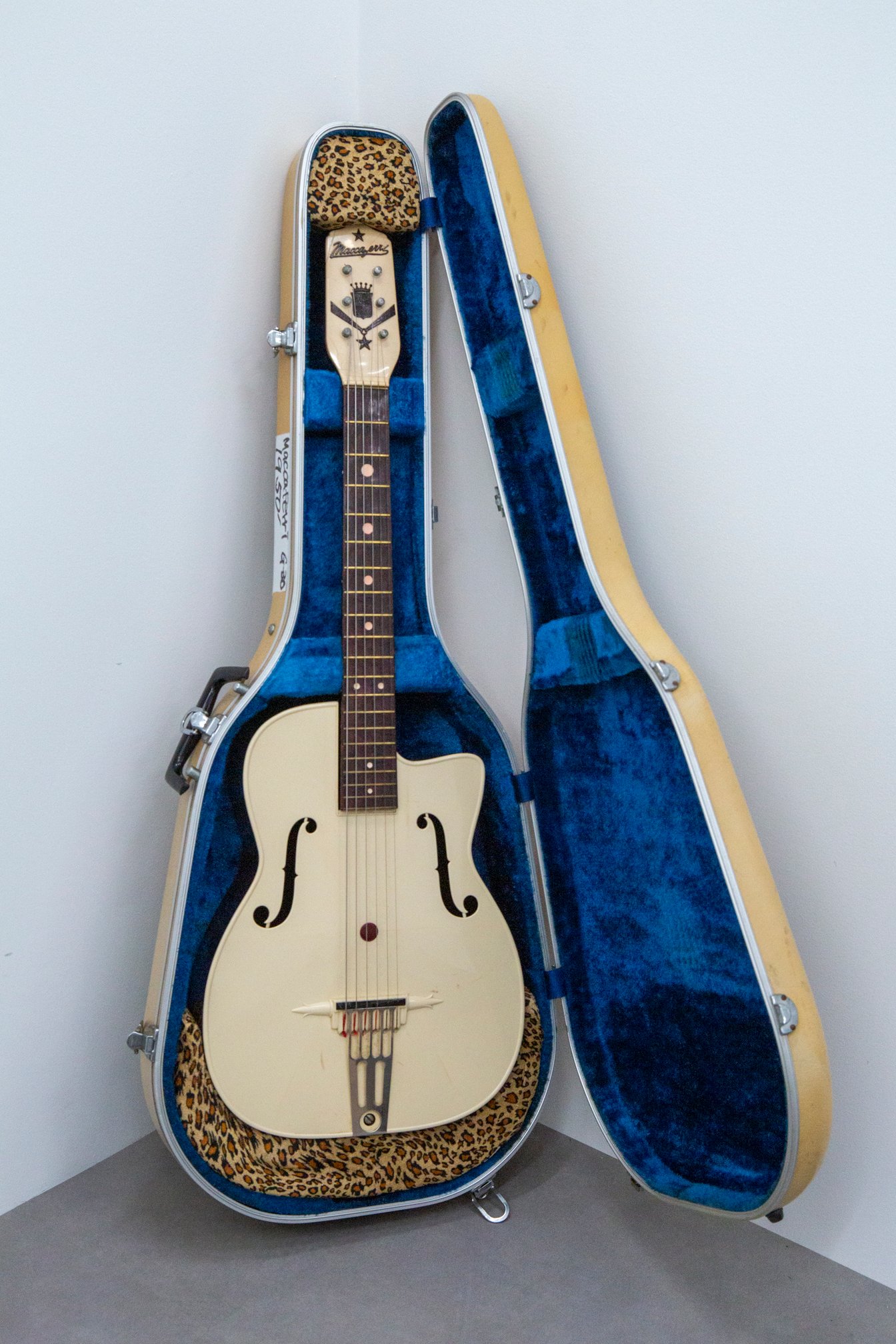 ケースに入った白いギター