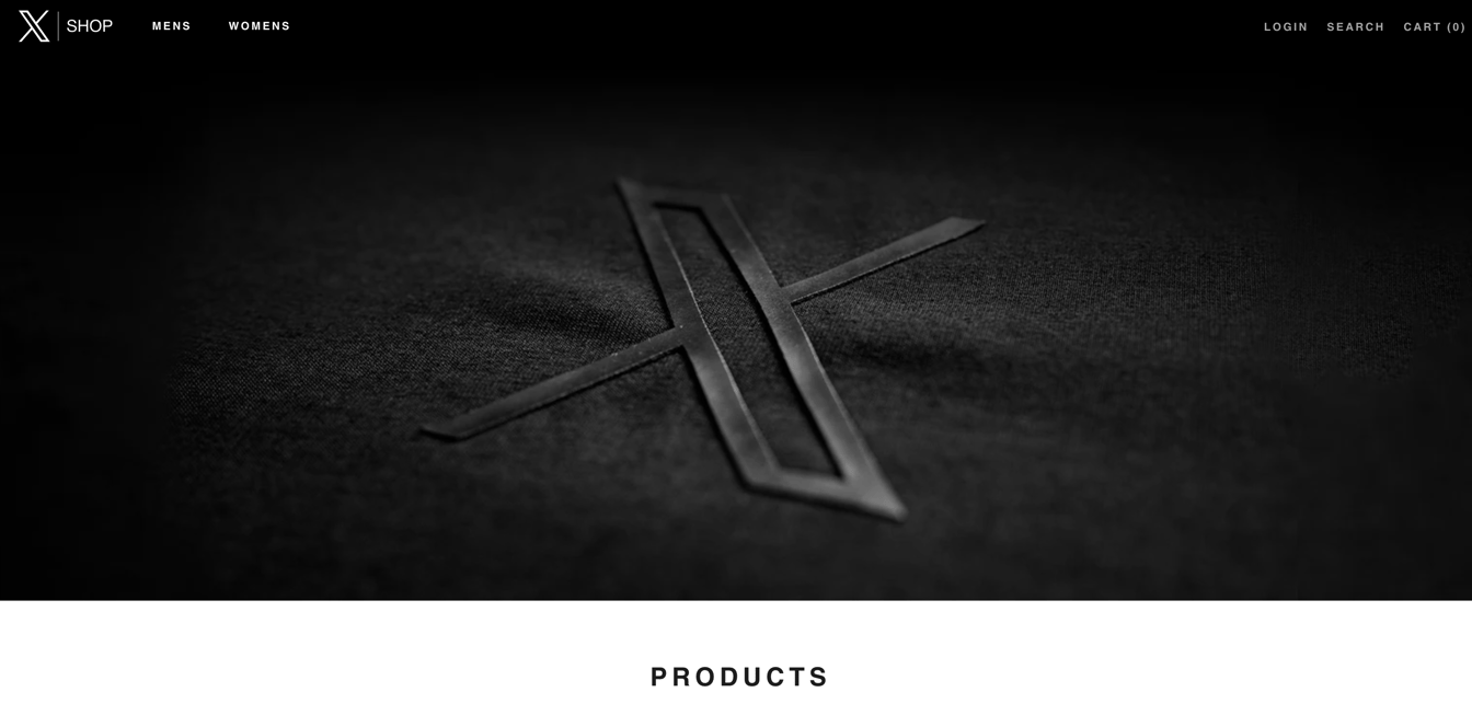 X公式オンラインストア スクリーンショット