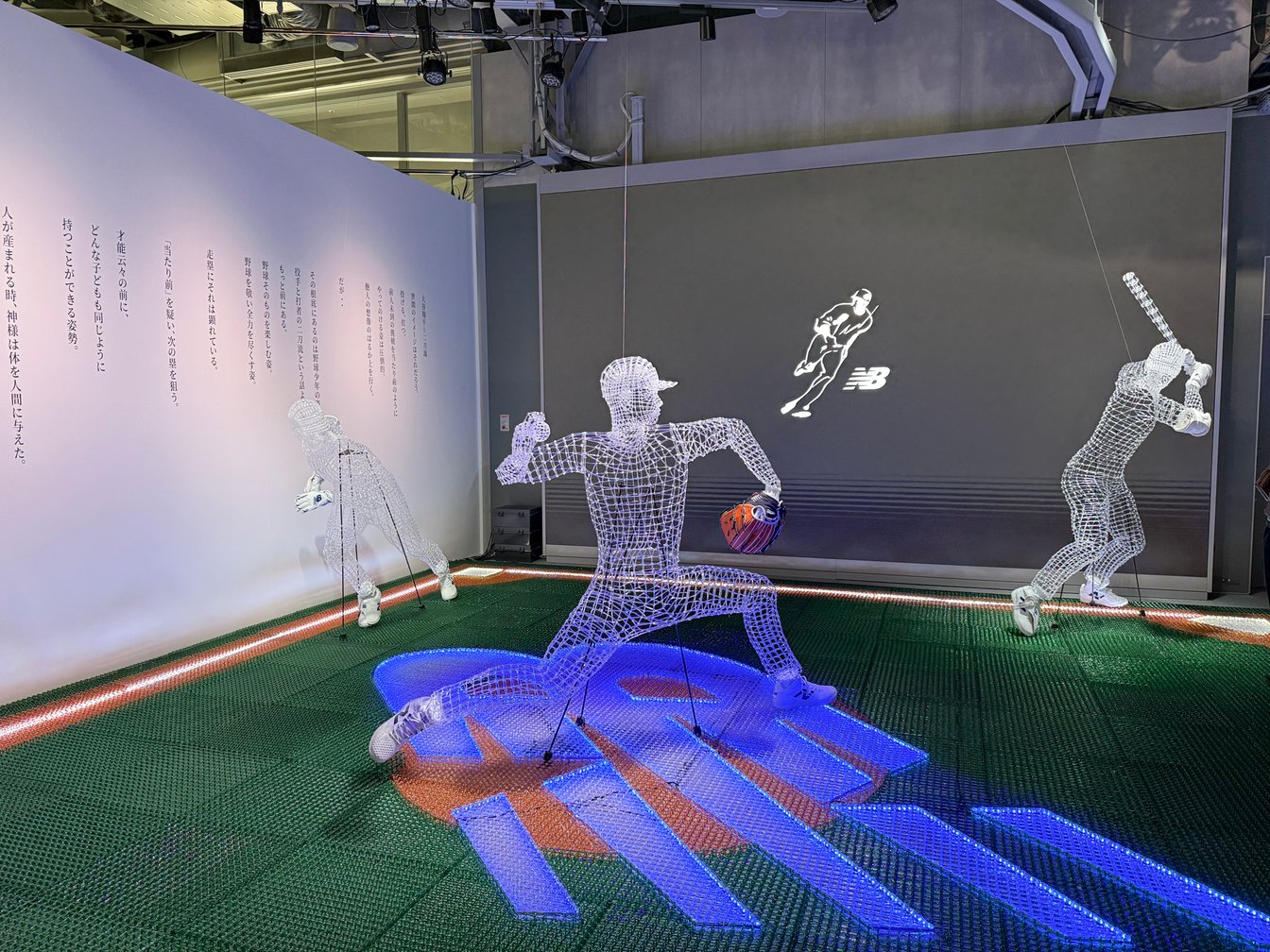 大谷選手を模したインスタレーション