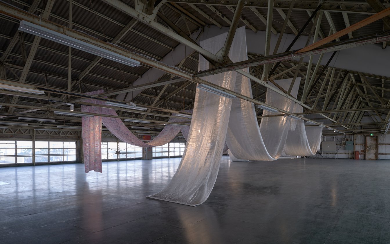 生地の展示の様子