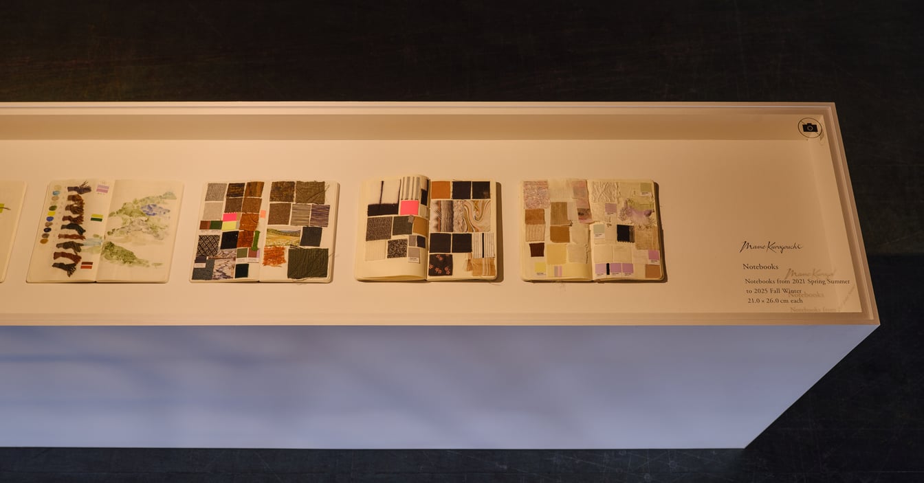 展示されたノート