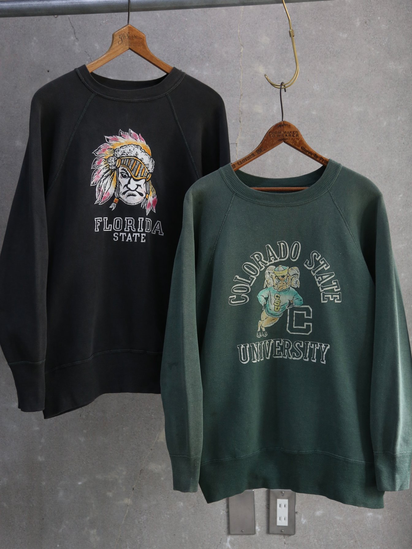 1950〜60s Sweat shirt "Color flocky print"