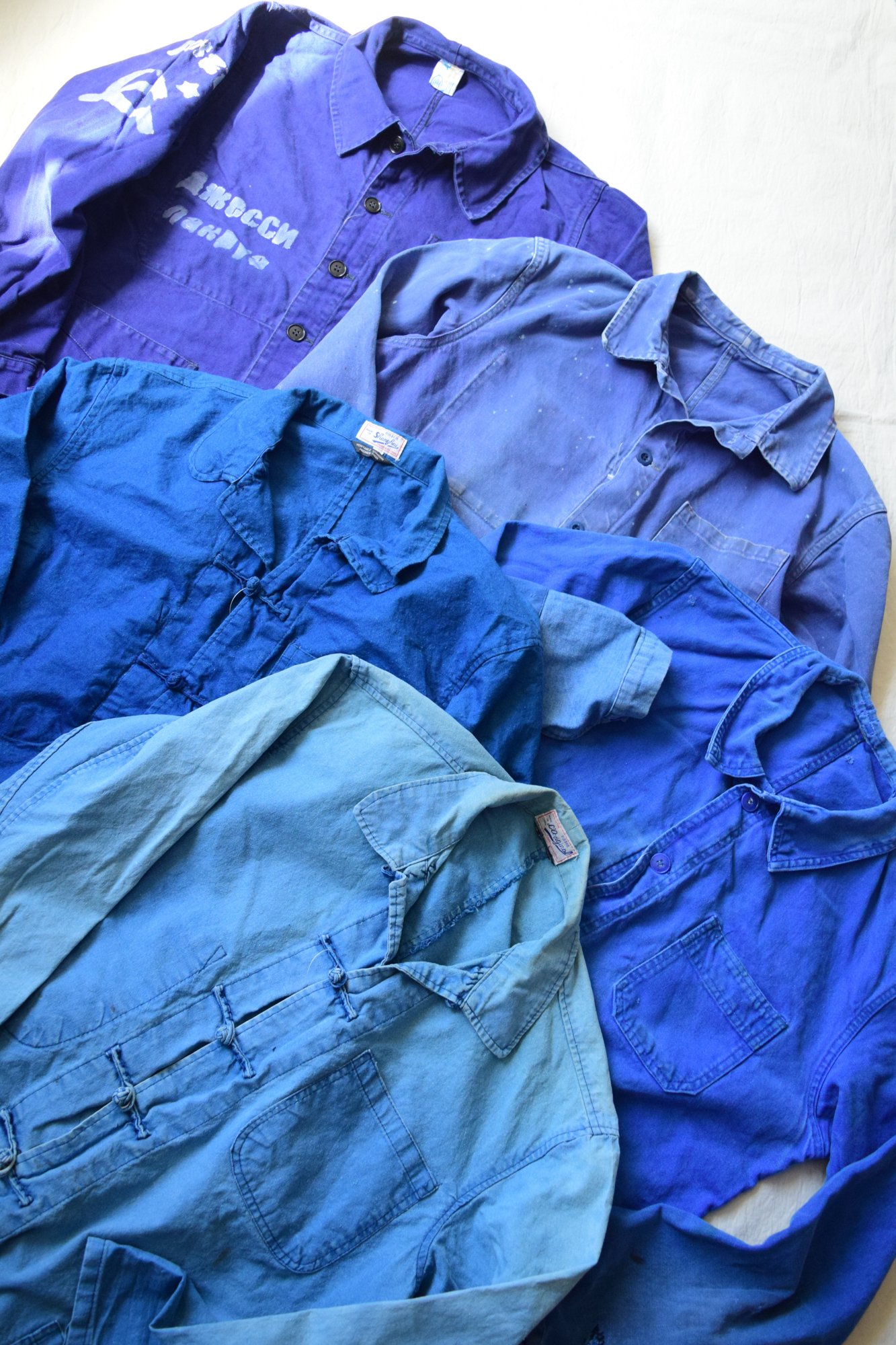 Various French work jackets