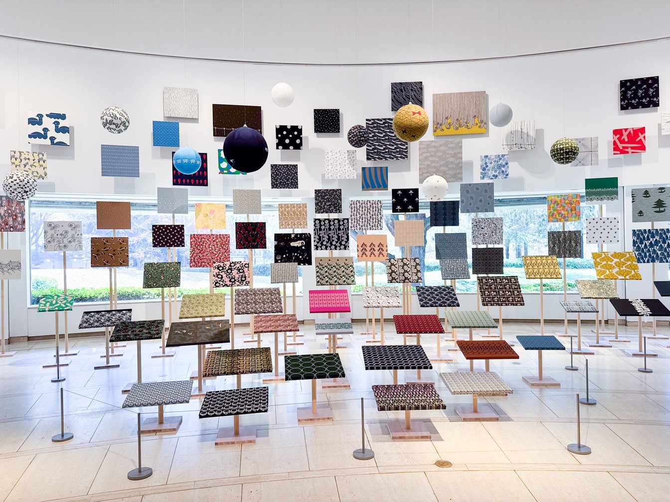 展示された約180点のファブリック
