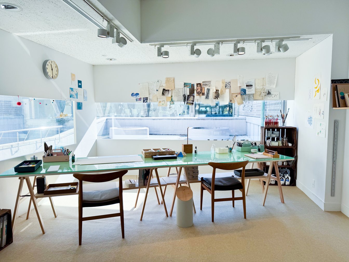 会場に再現されたアトリエ