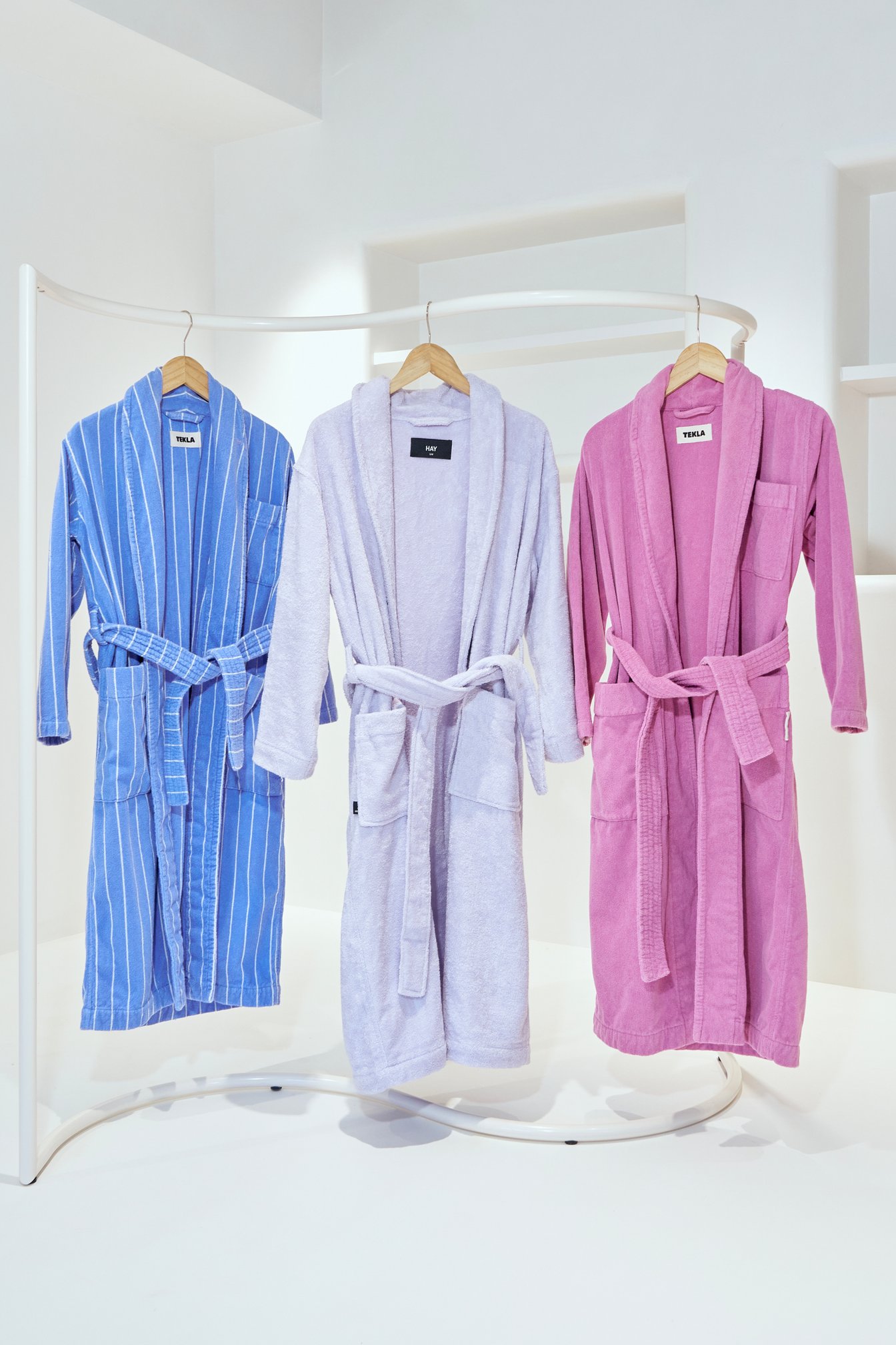 カラフルなバスローブ