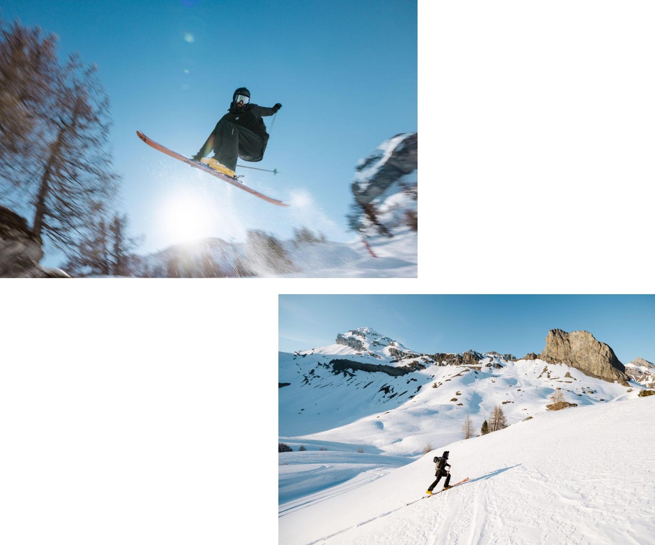 グローバルコレクションを着用したスキー滑走画像