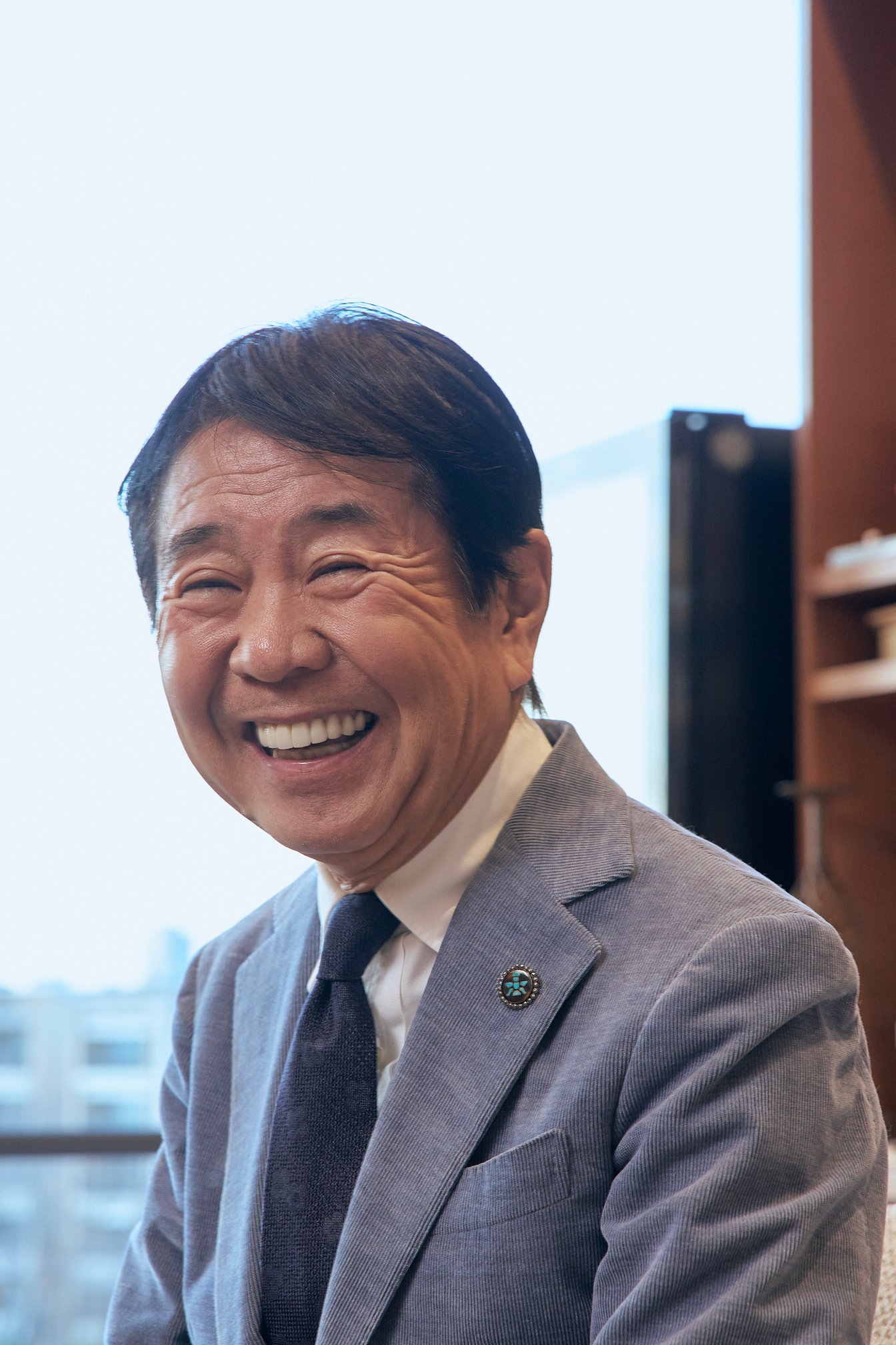 笑顔の設楽社長