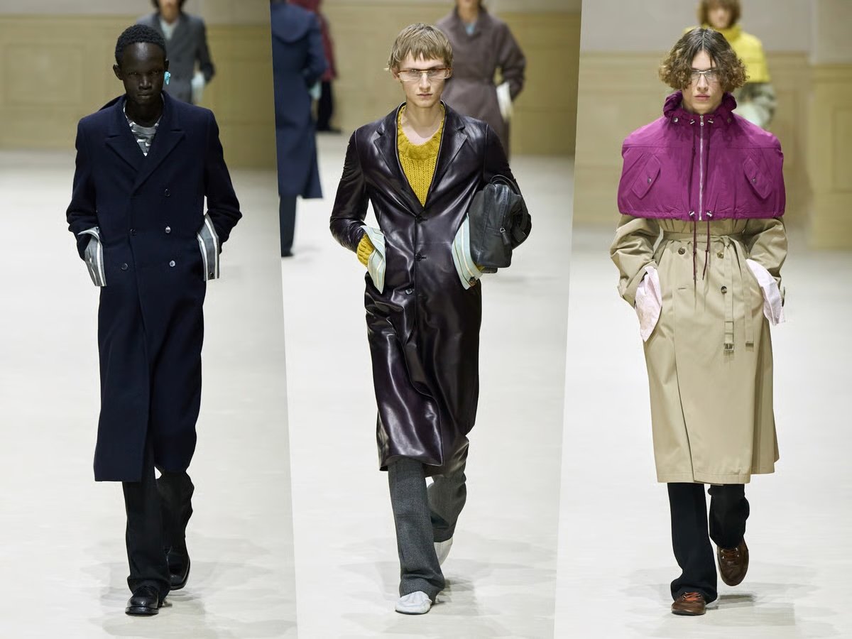 ショーを歩く男性