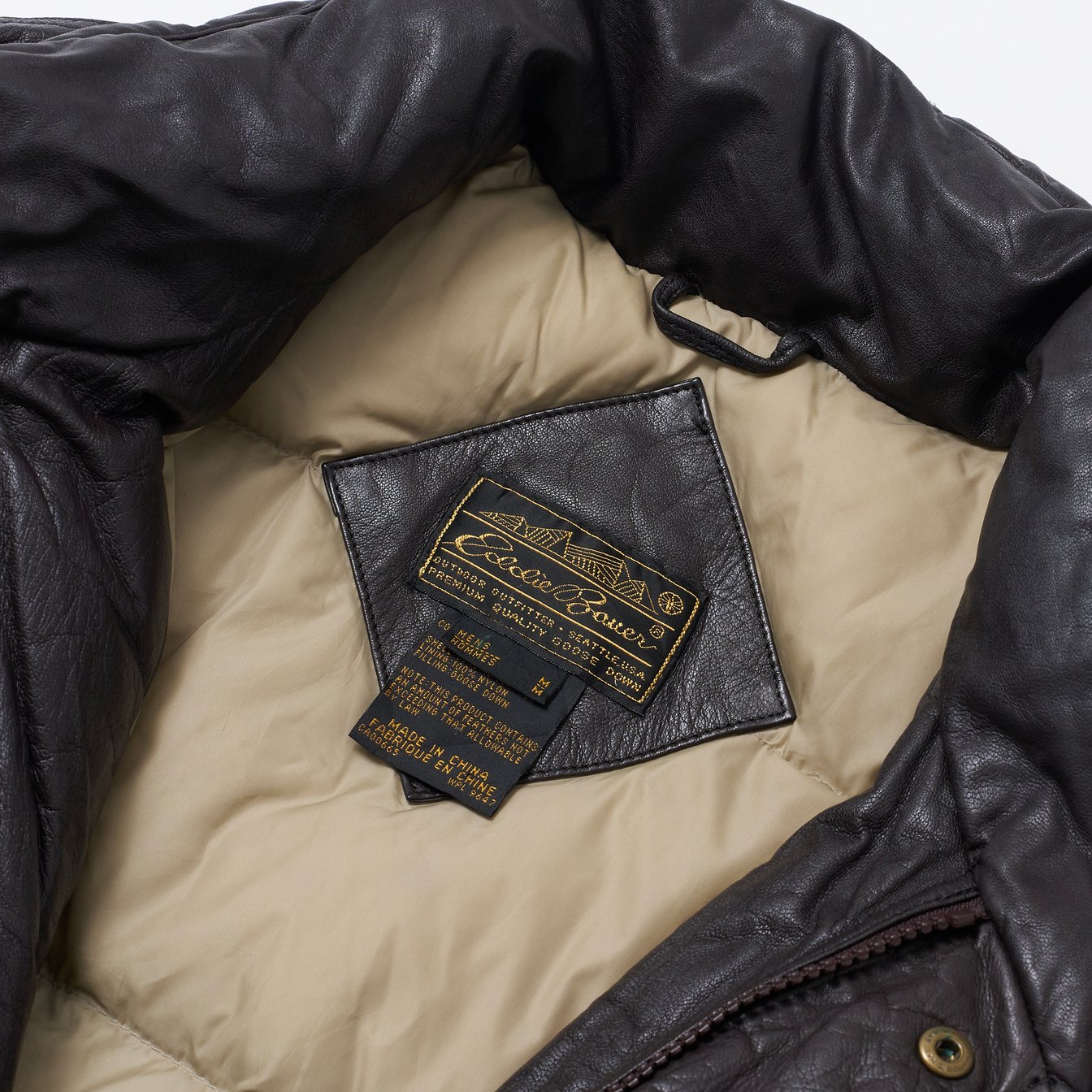 エディー バウアー レザーダウンジャケット