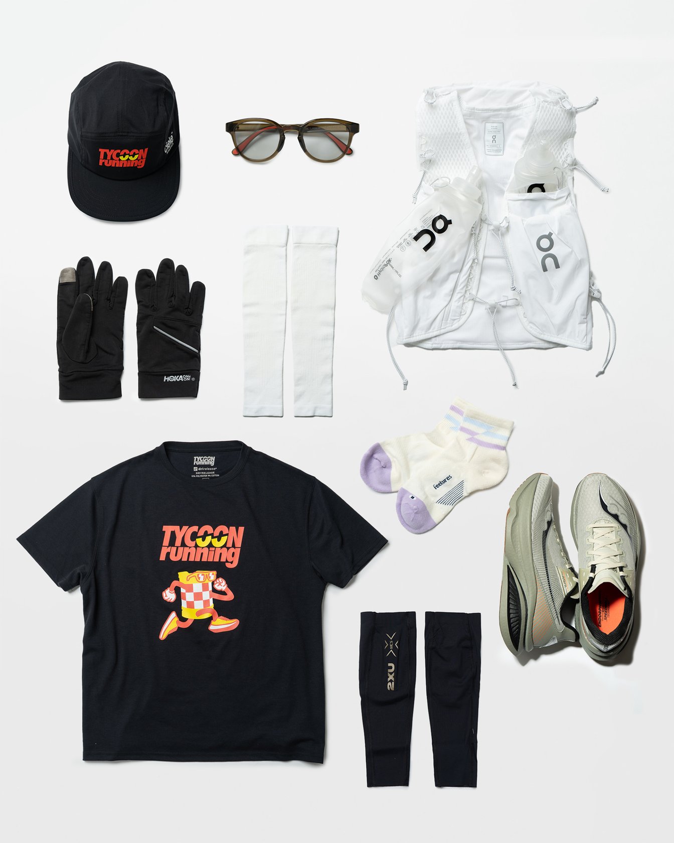 ランニングアイテムのコラージュ