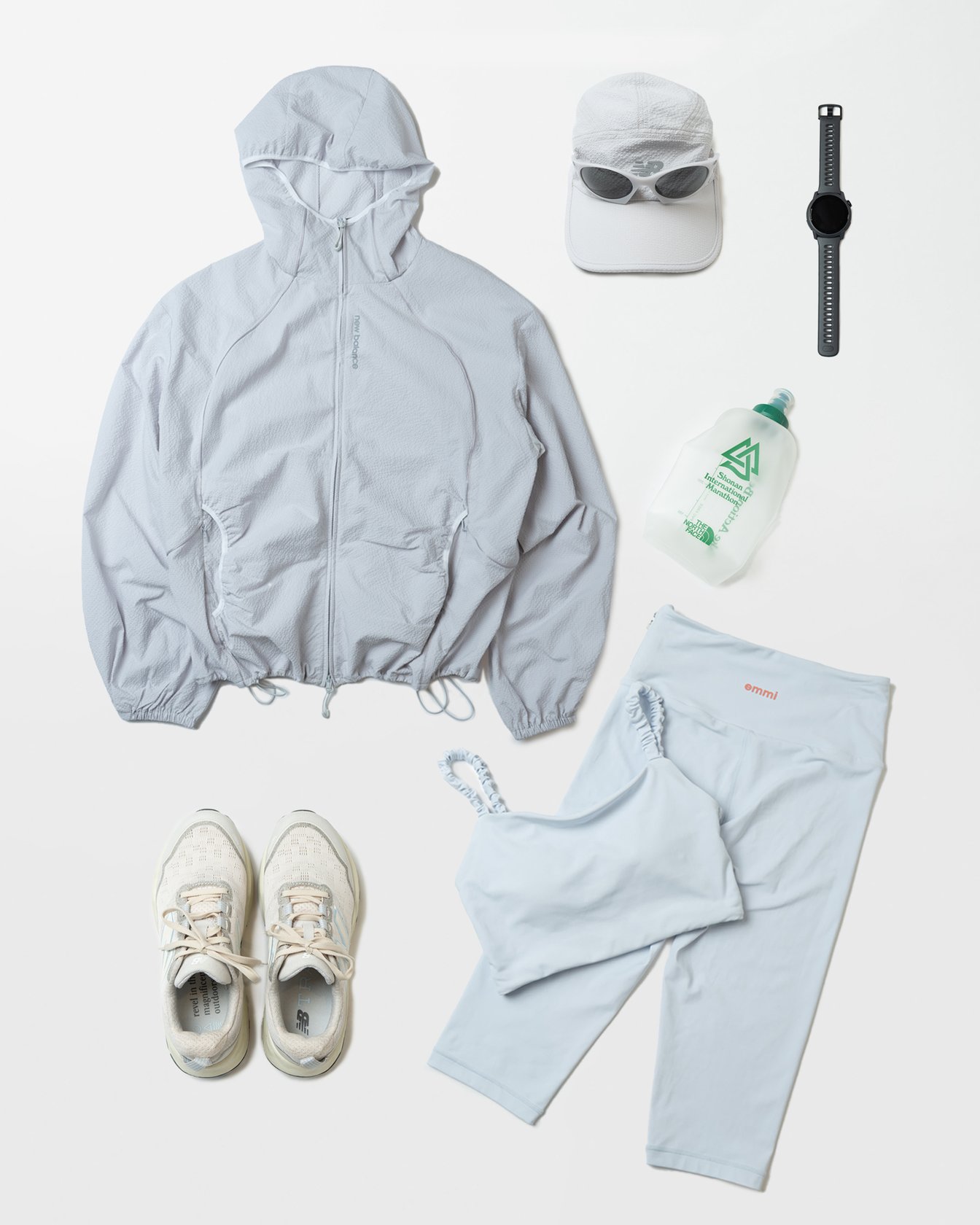 ランニングアイテムのコラージュ