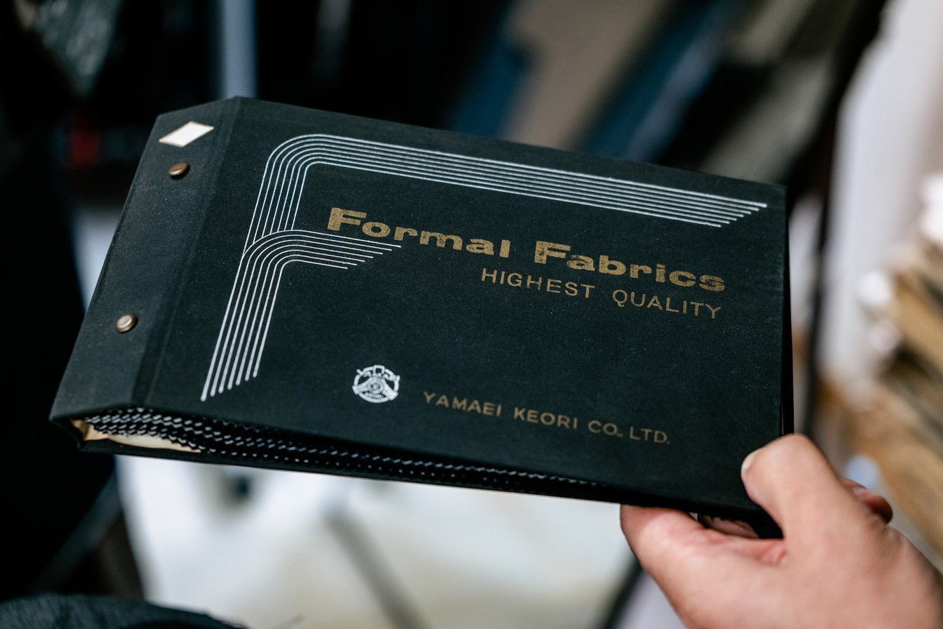 山栄毛織の生地見本