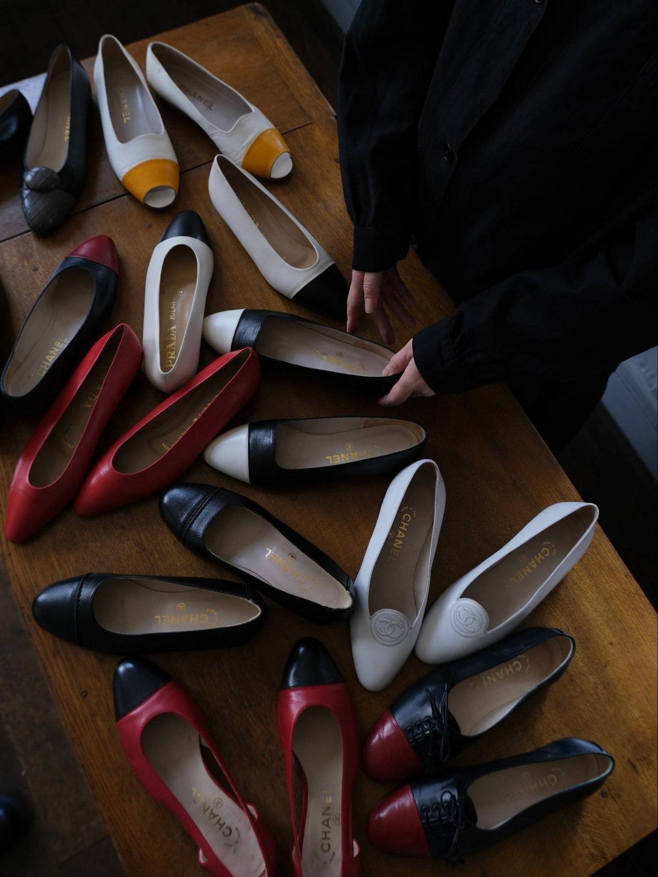 1990S CHANEL PRADA BICOLORSHOES