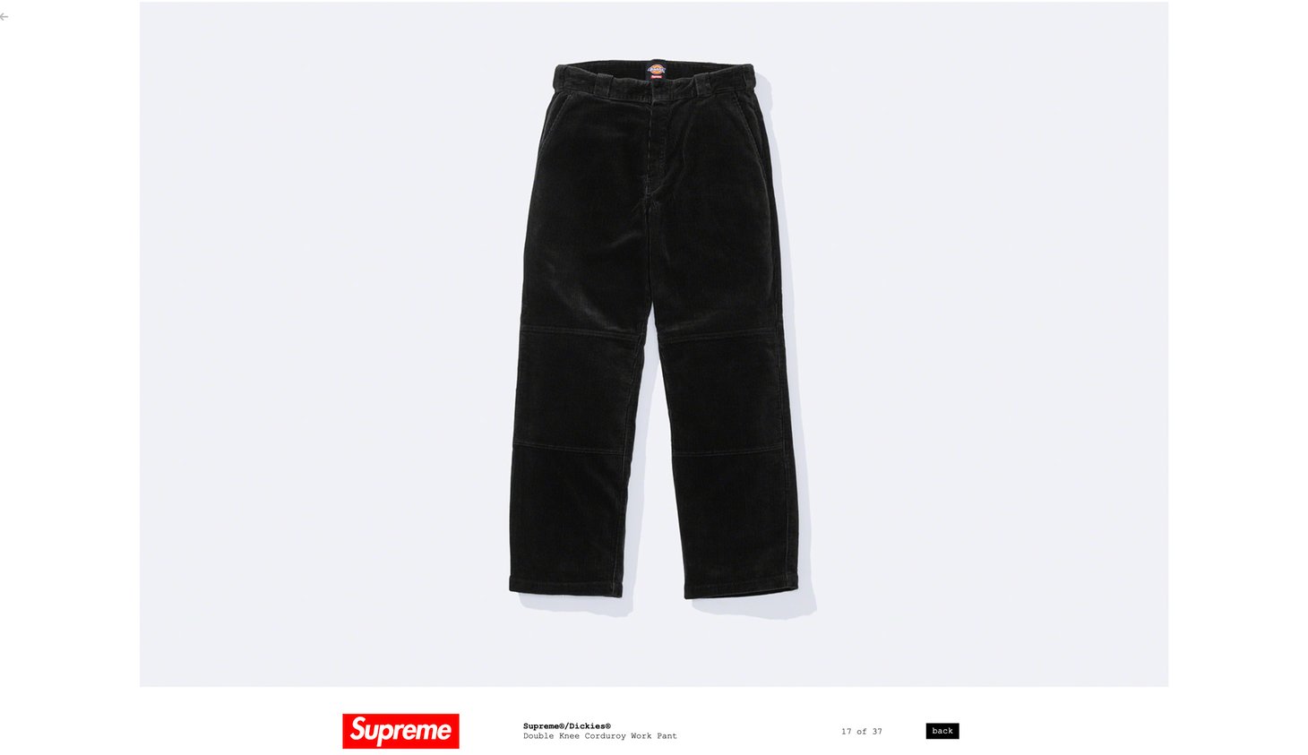 Supreme Dickies Double Knee Corduroy Work Pant BrownSupreme