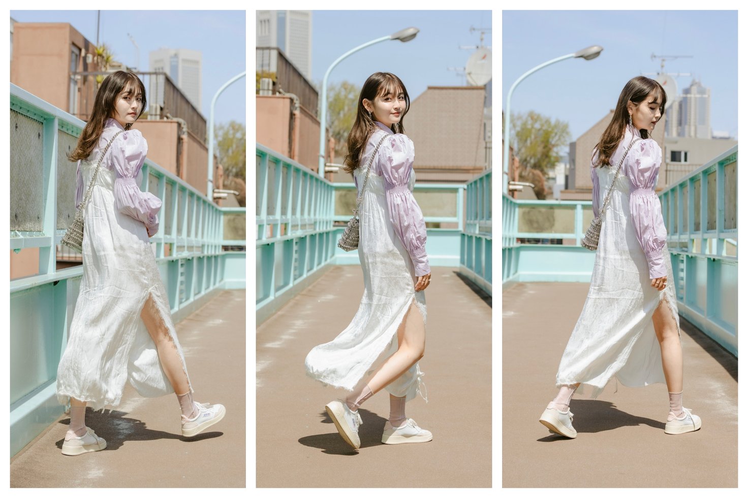 スニーカーを履いた女性