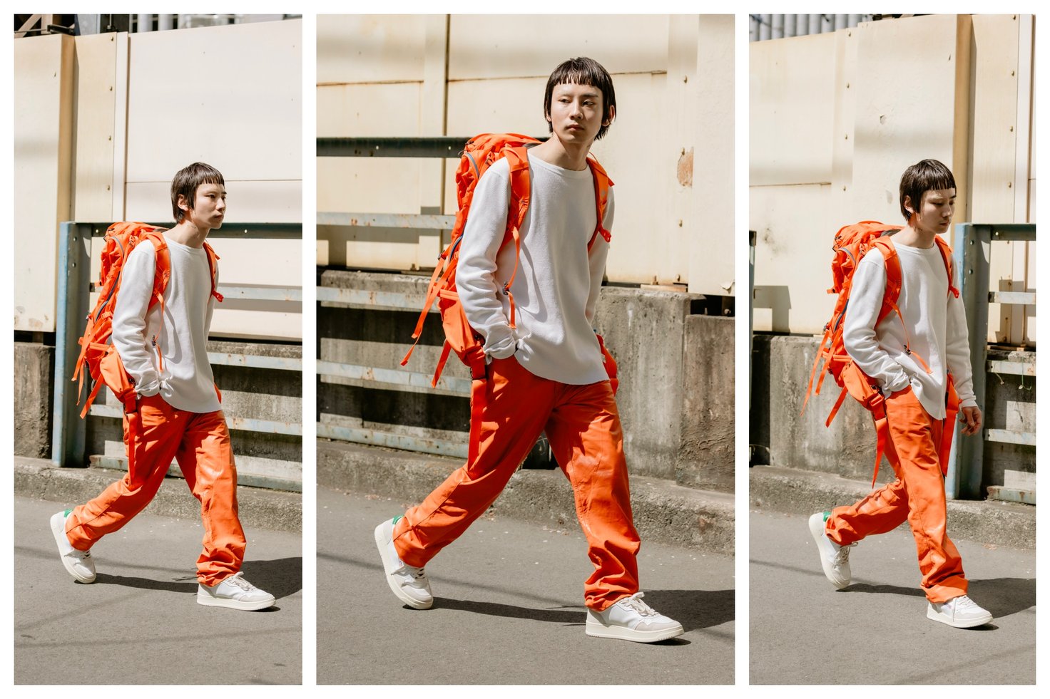 スニーカーを履いた男性